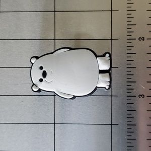 NEW! We Bare Bears Ice Bear standing Croc Shoe Charm